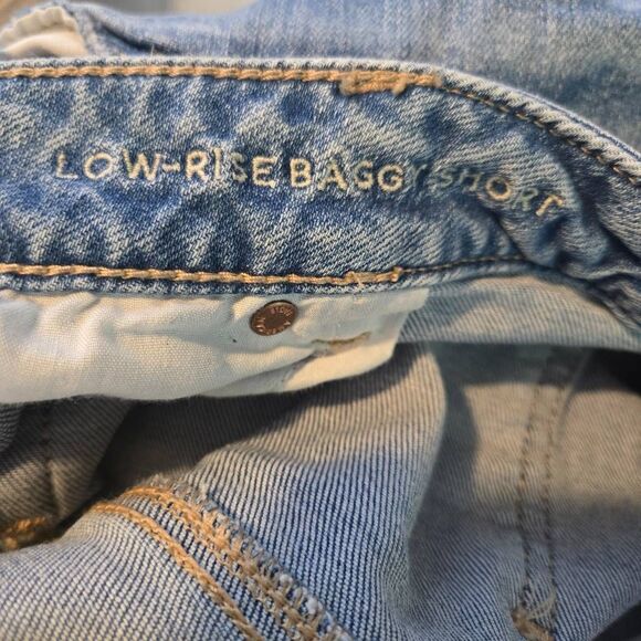 American Eagle Low Rise Baggy Shorts Size 18 Blue Denim - Picture 6 of 6